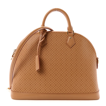 Louis Vuitton Calfskin Minigram Alma MM Soft Hazelnut 1 of 9