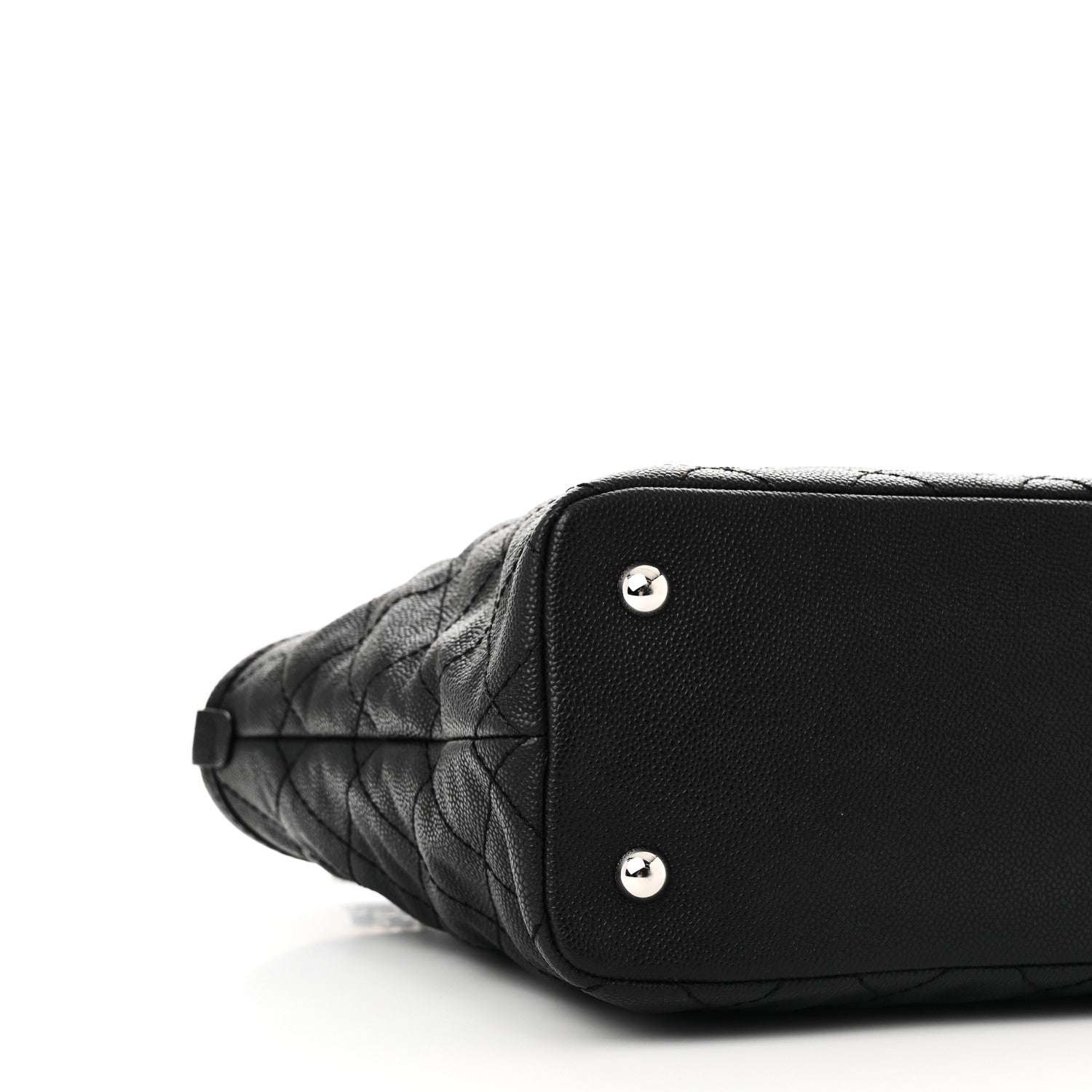 Chanel Grained Calfskin Quilted Small Daily Shopping Tote Black 10 of 11
