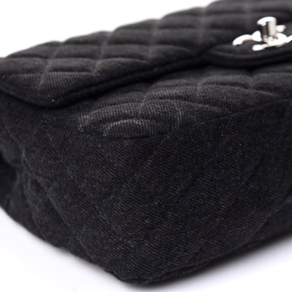 Chanel Denim Quilted CC Print Medium Single Flap Black 8 of 9