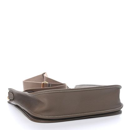 Hermes Taurillon Clemence Evelyne III PM Etoupe 3 of 8