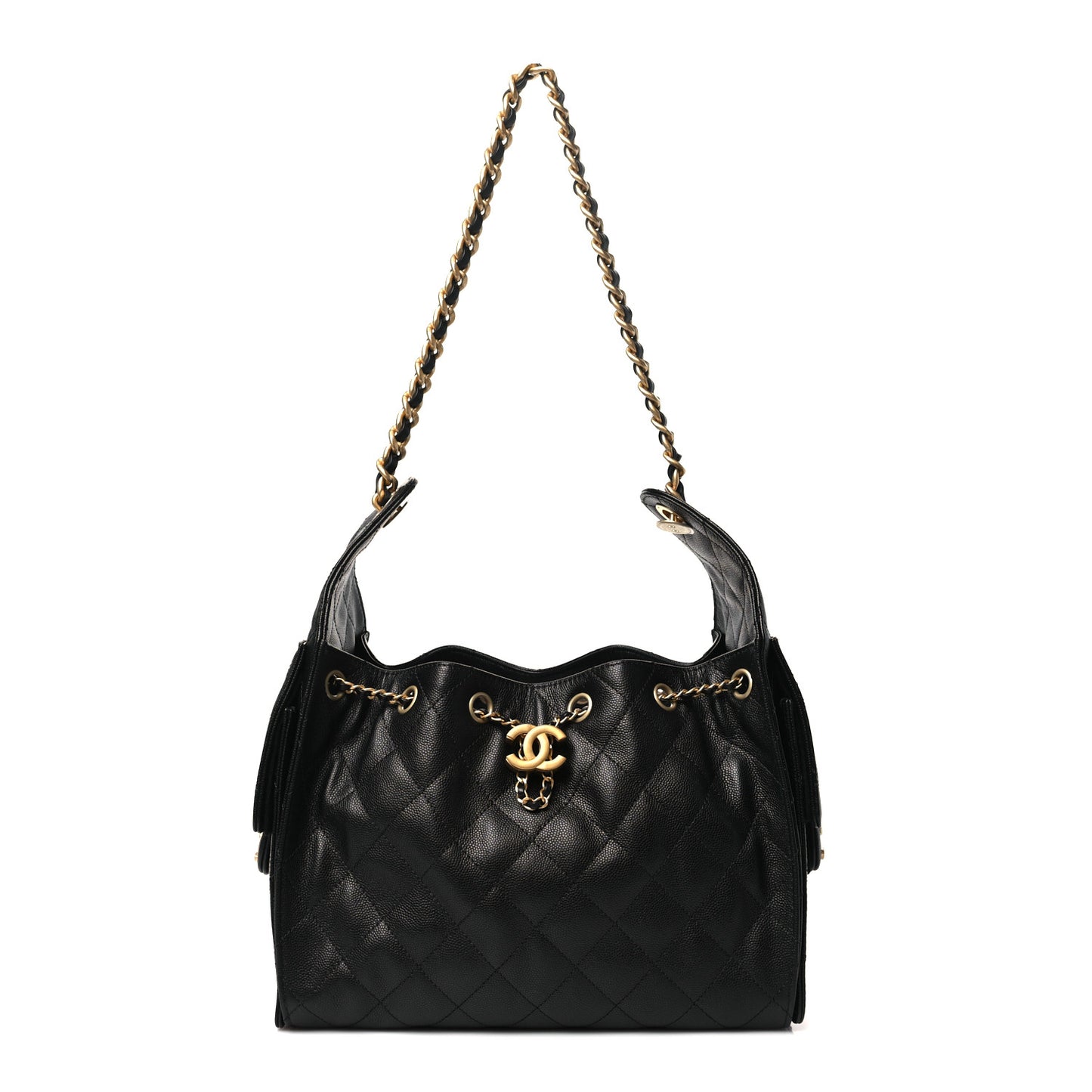 Caviar Quilted Small Chanel 25 Handbag Black