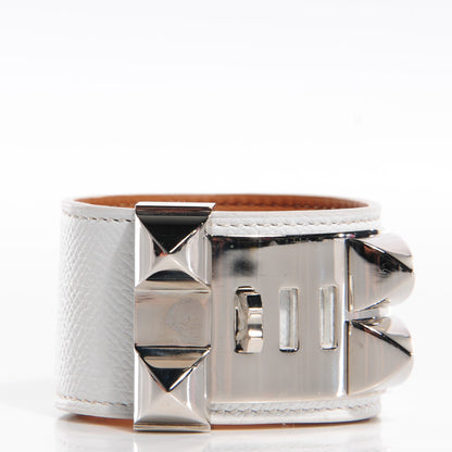 Hermes Epsom Collier de Chien CDC Bracelet S White 3 of 8