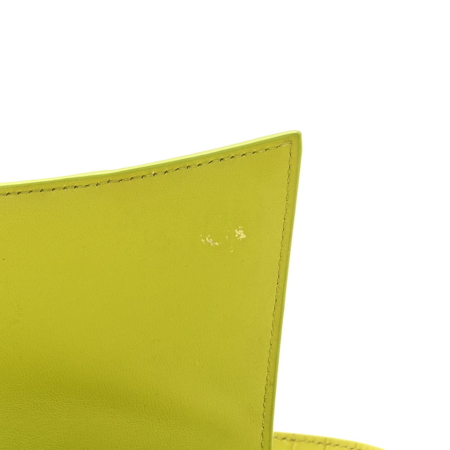Shiny Calfskin Crocodile Embossed Small Hourglass Sling Shoulder Bag Lime