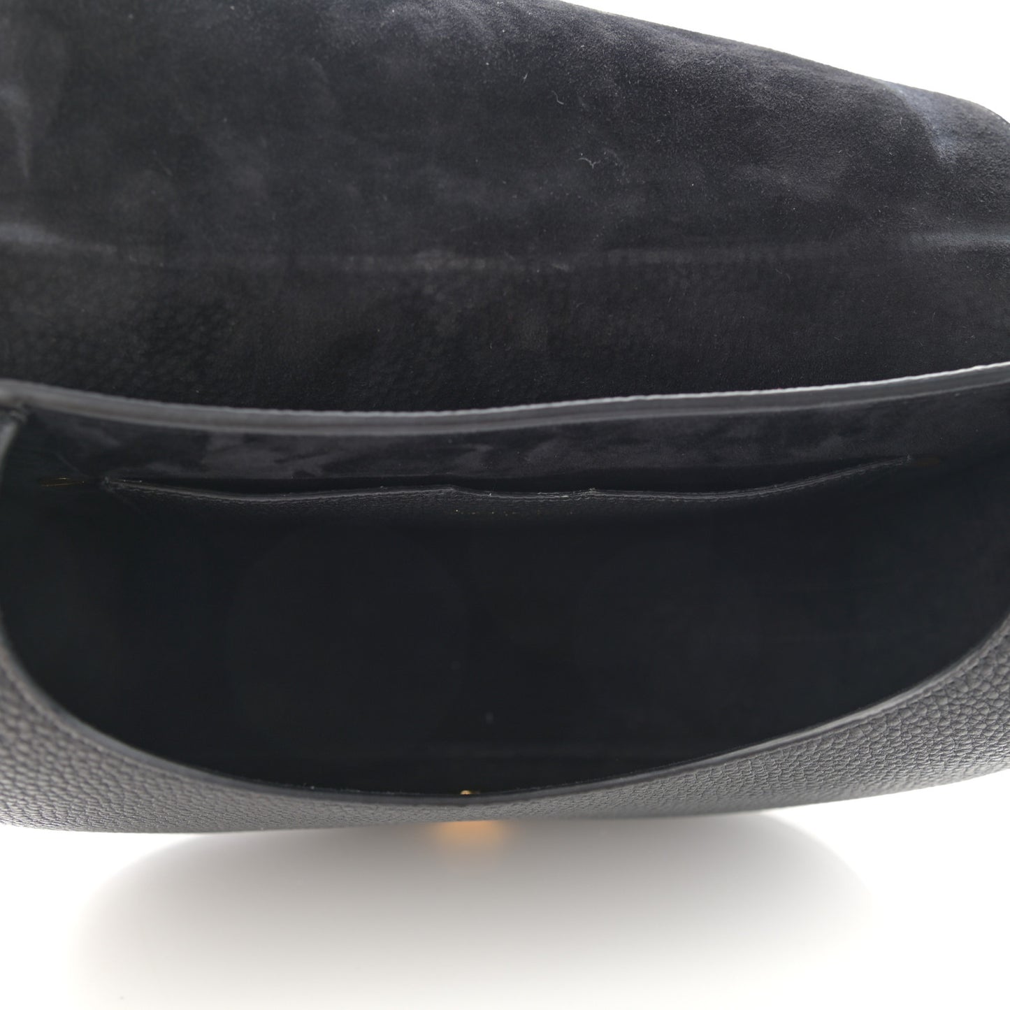 Grained Calfskin Large Bobby Flap Black