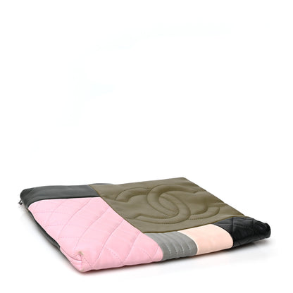 Chanel Lambskin Patchwork Large Cosmetic Case Multicolor 4 of 13