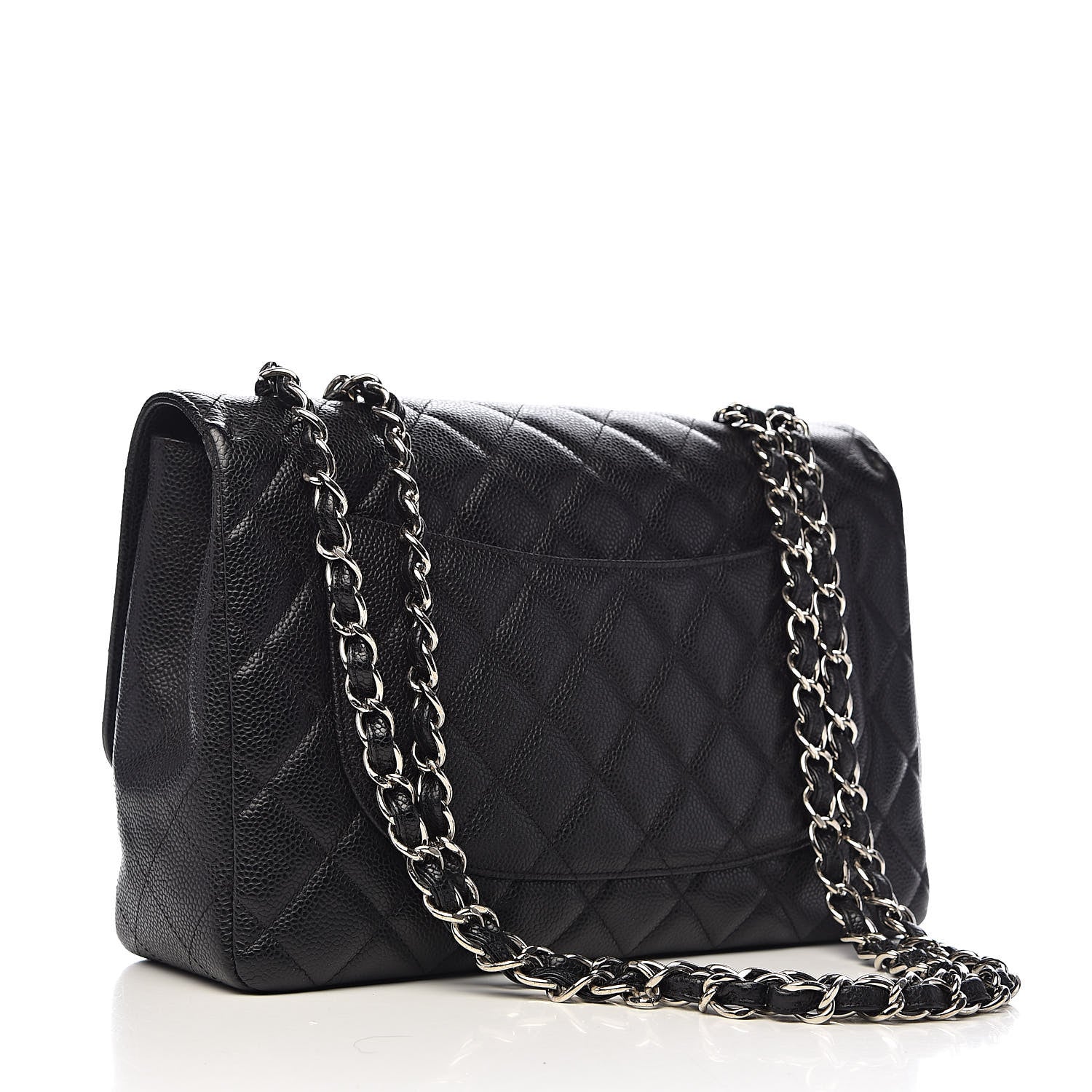 Chanel Caviar Quilted Jumbo Single Flap Black 3 of 10