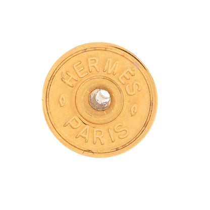 Hermes Gold Lacquered Mini Pop H Earrings Bleu Lin 4 of 6