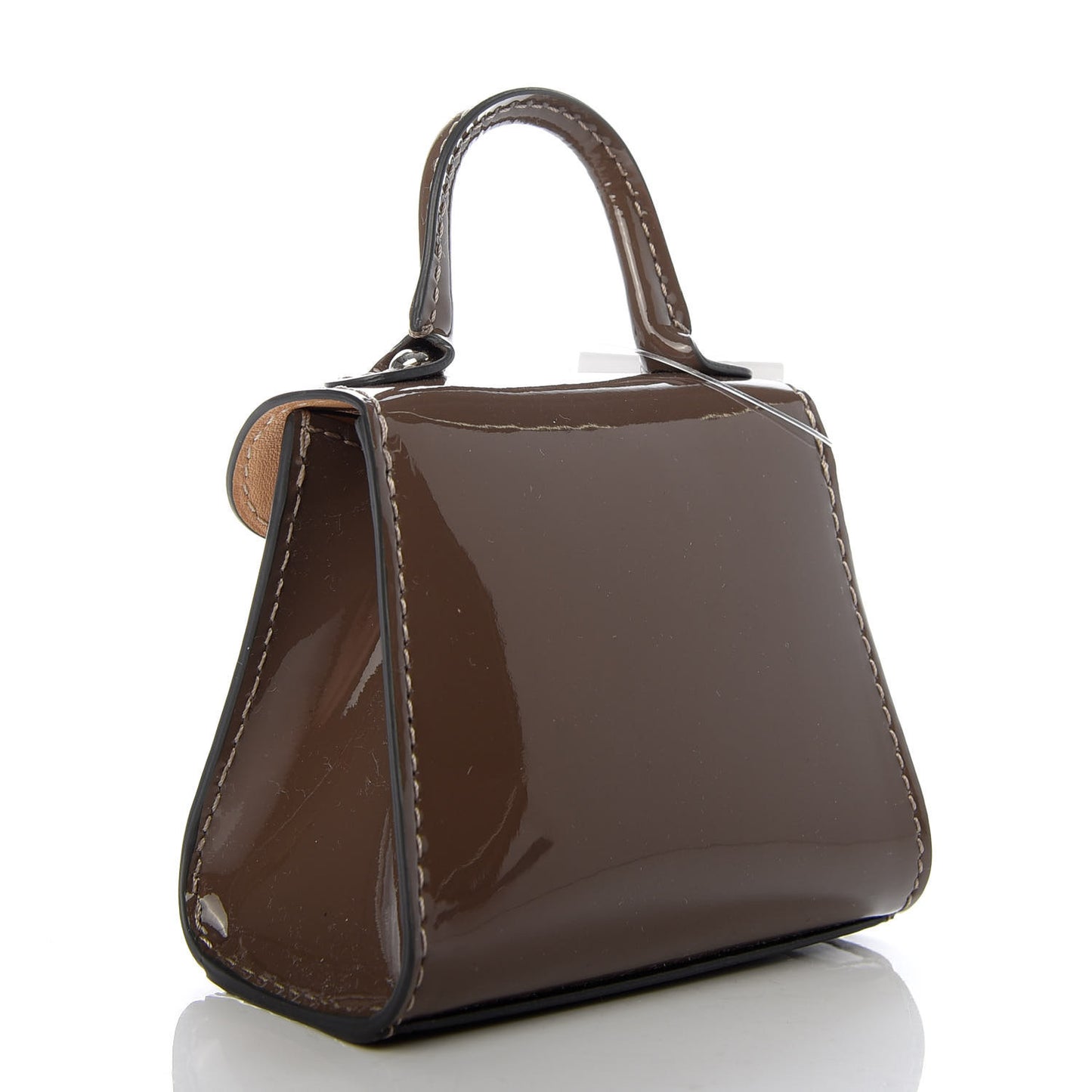 Patent Calfskin Mini Brillant Bag Charm