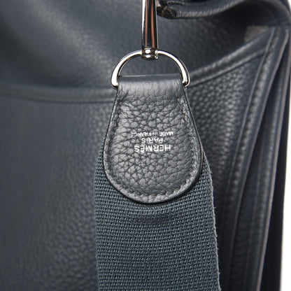 Hermes Taurillon Clemence Evelyne III TGM Bleu Orage 8 of 10