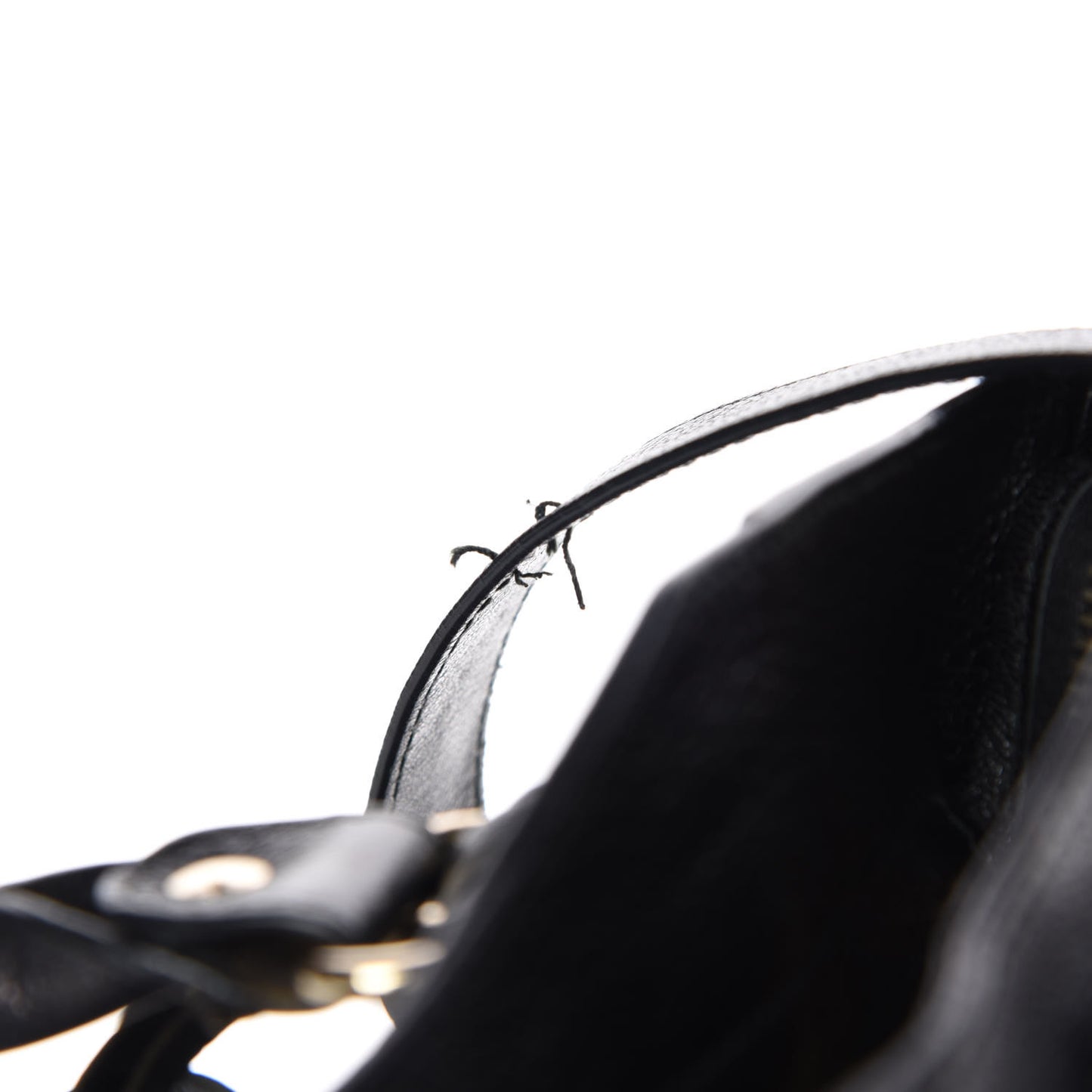 Chevre Gold Metallic Edge Hardware Velo Black