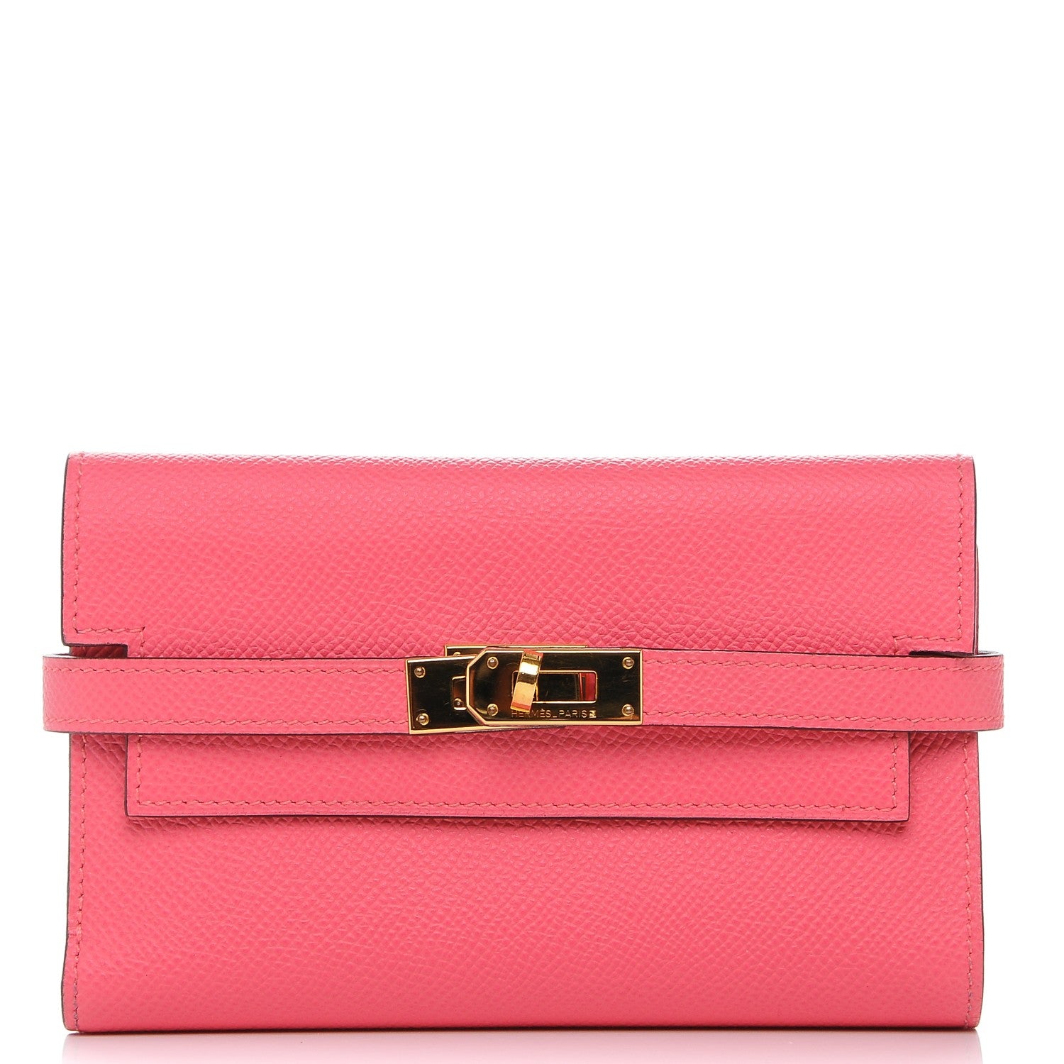 Hermes Epsom Kelly Medium Wallet Rose Azalee 1 of 15