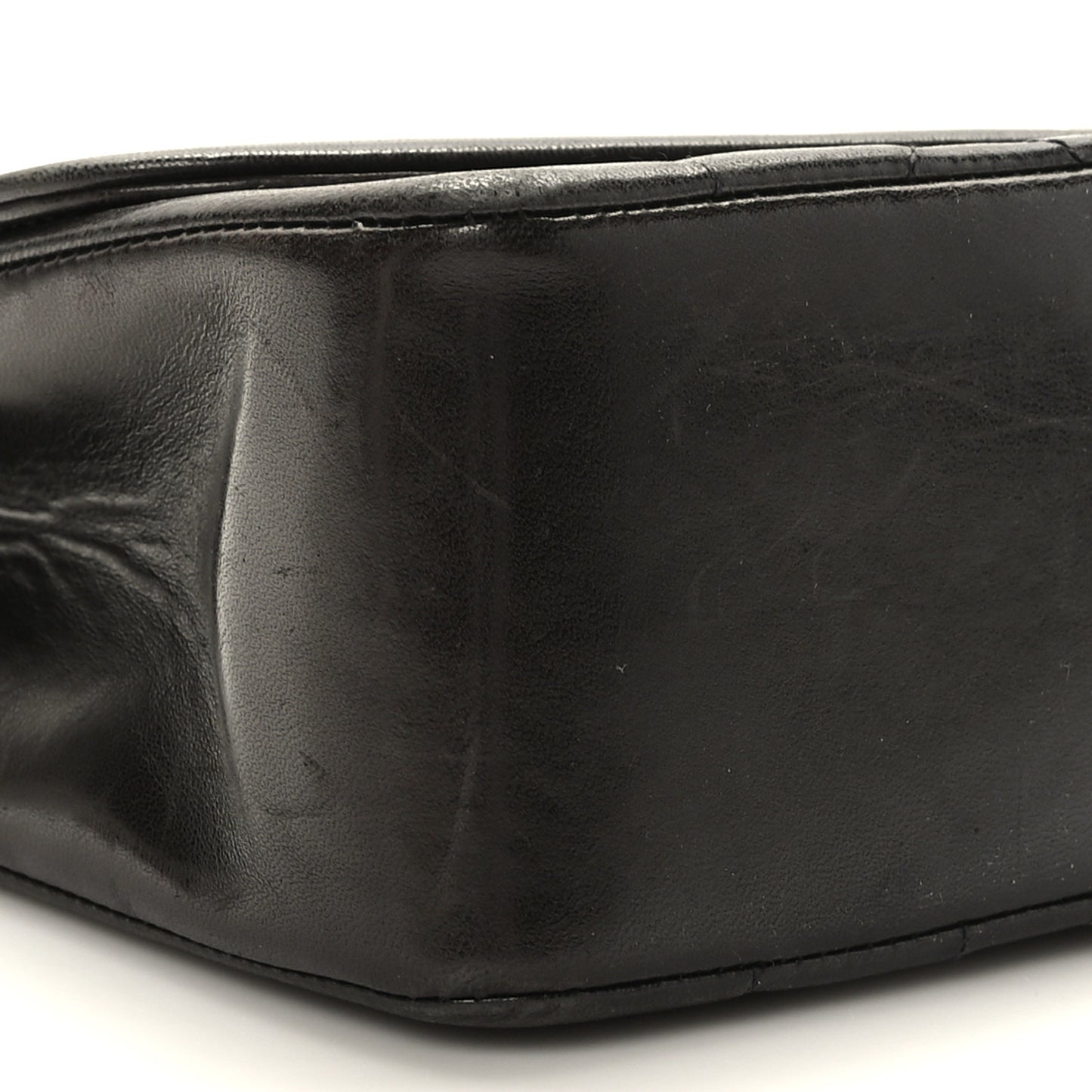 Lambskin Quilted Medium Single Flap Black