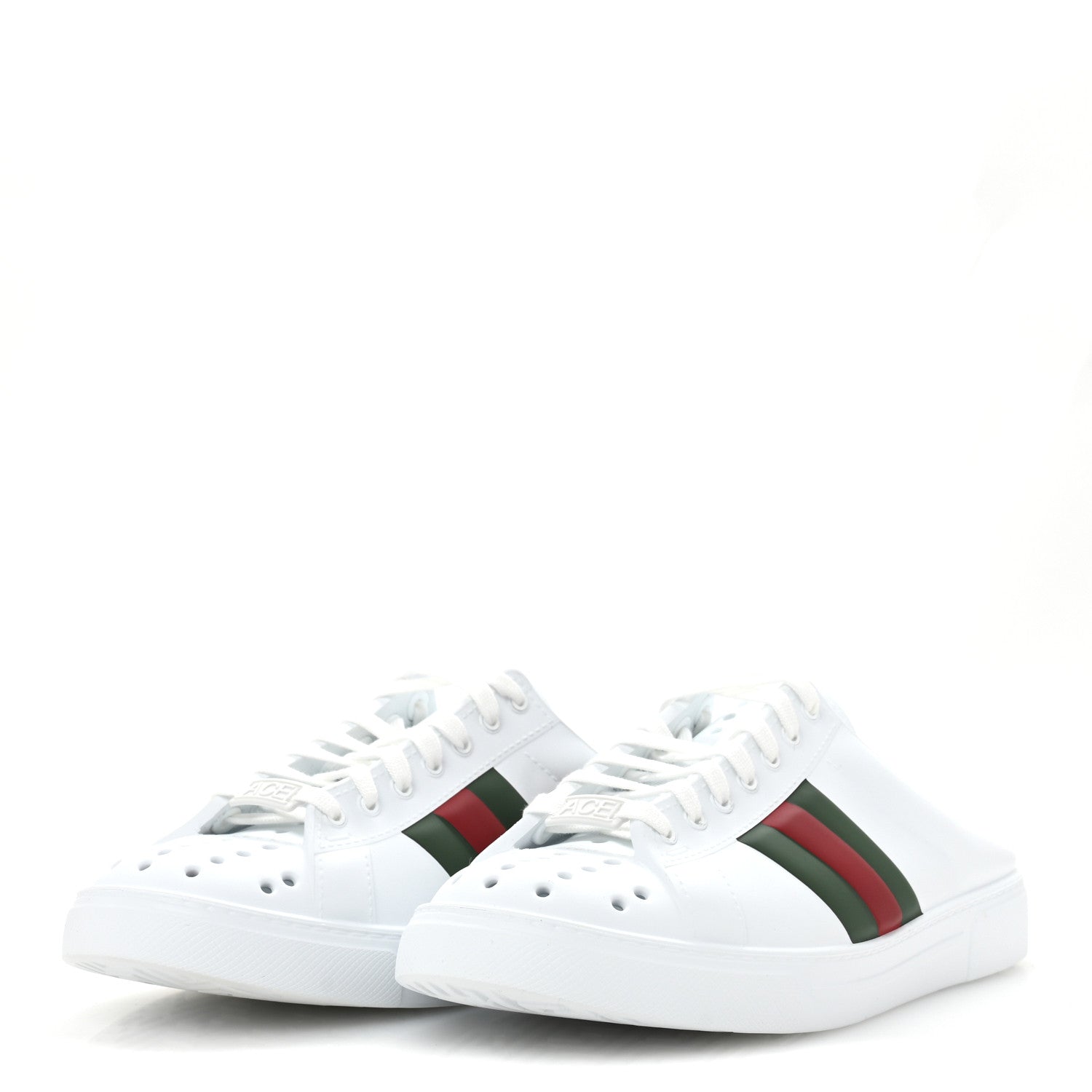 Gucci Rubber Ace Sabot Mules 39 Great White 4 of 9