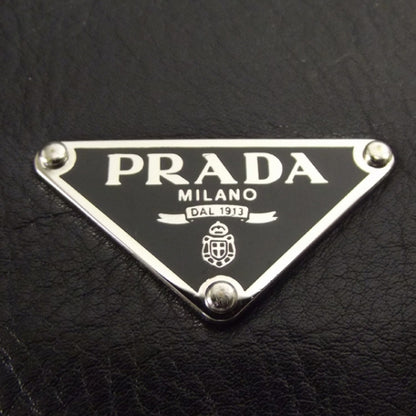 Prada Leather Easy Foldover Pushlock Work Bag Black 11 of 11
