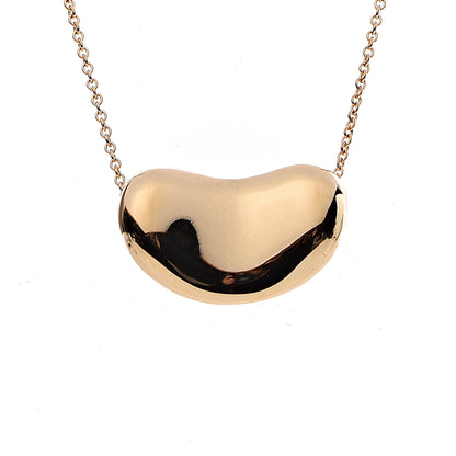 Tiffany 18K Yellow Gold 20mm Elsa Peretti Bean Pendant Necklace 4 of 6