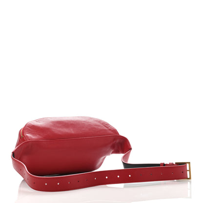 Saint Laurent Grain De Poudre Monogram Belt Bag Rouge Eros 2 of 4