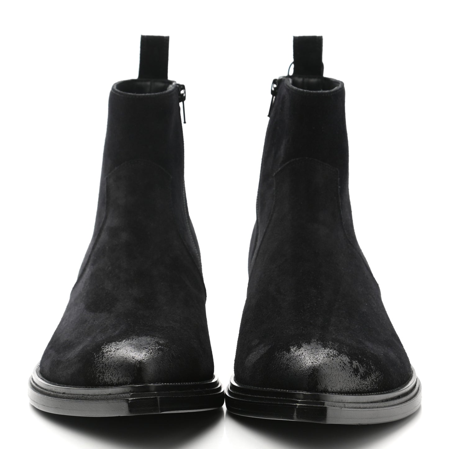 Suede Mens Santiag Western Boots 44 Black
