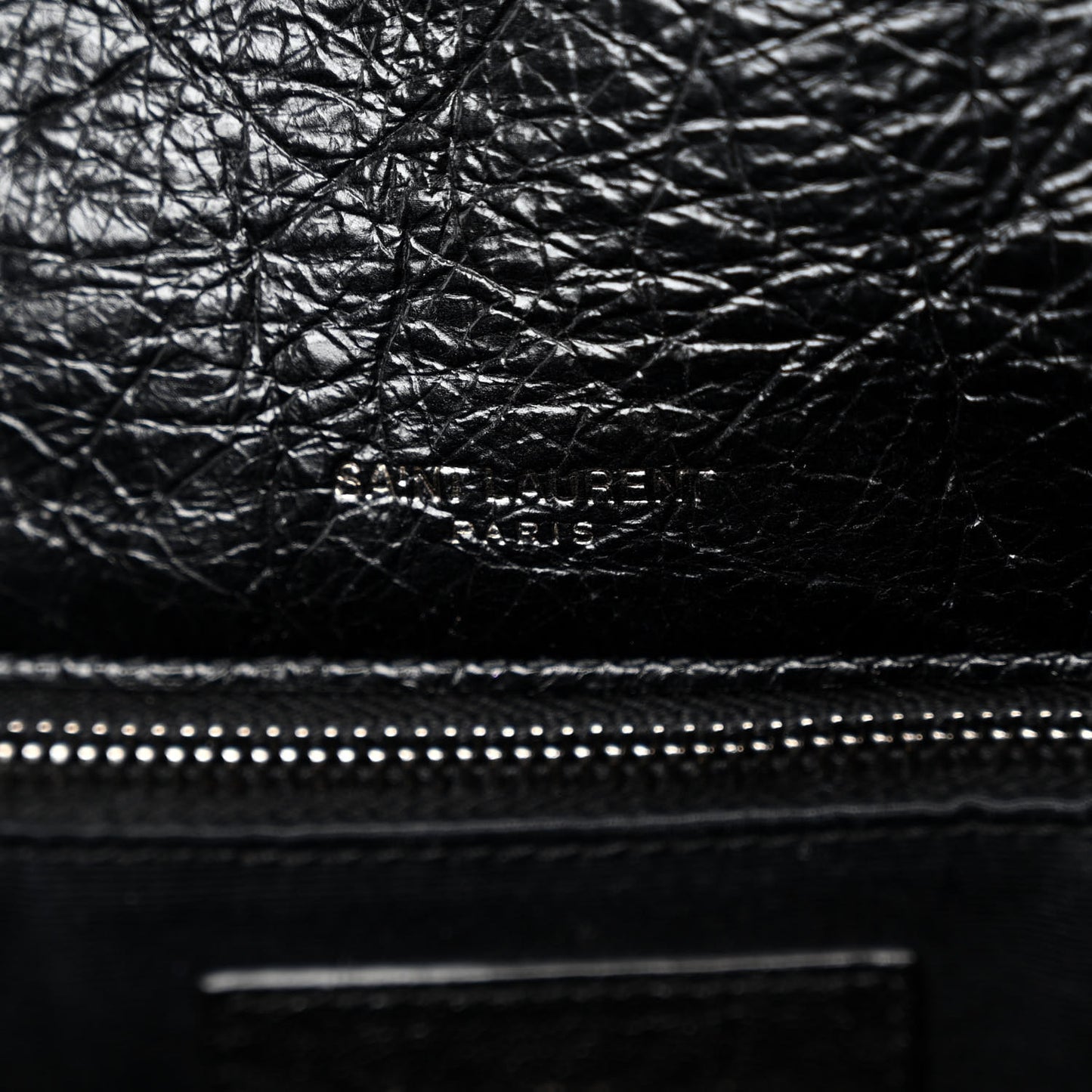 Crinkled Calfskin Matelasse Monogram Large Niki Chain Satchel Black