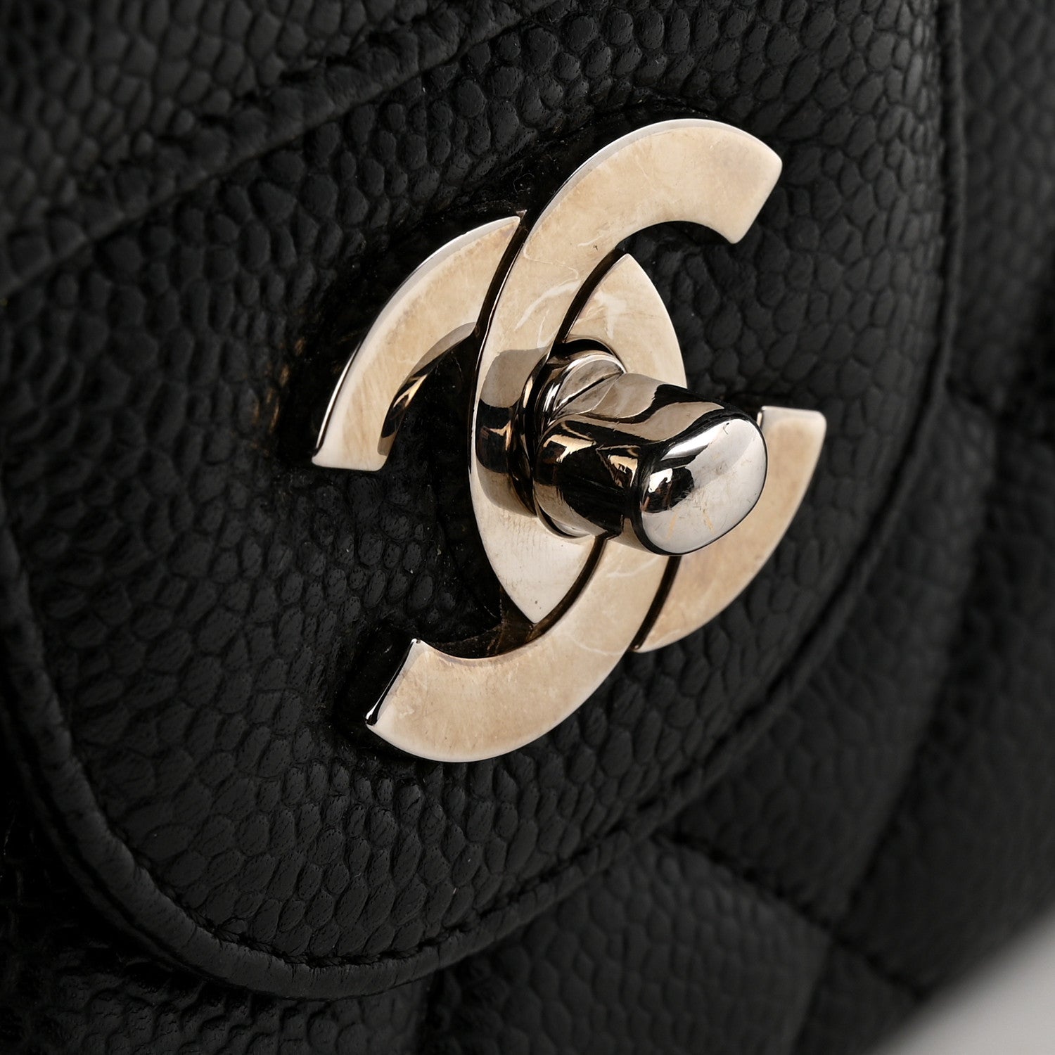 Chanel Caviar Quilted Jumbo Single Flap Black 14 of 15