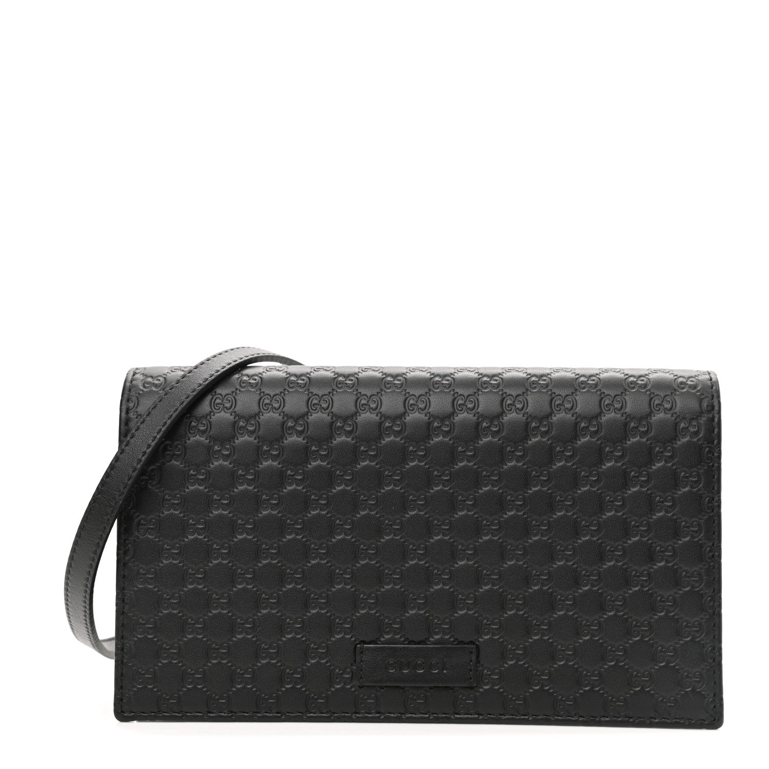 Gucci Microguccissima Crossbody Wallet Black 1 of 9