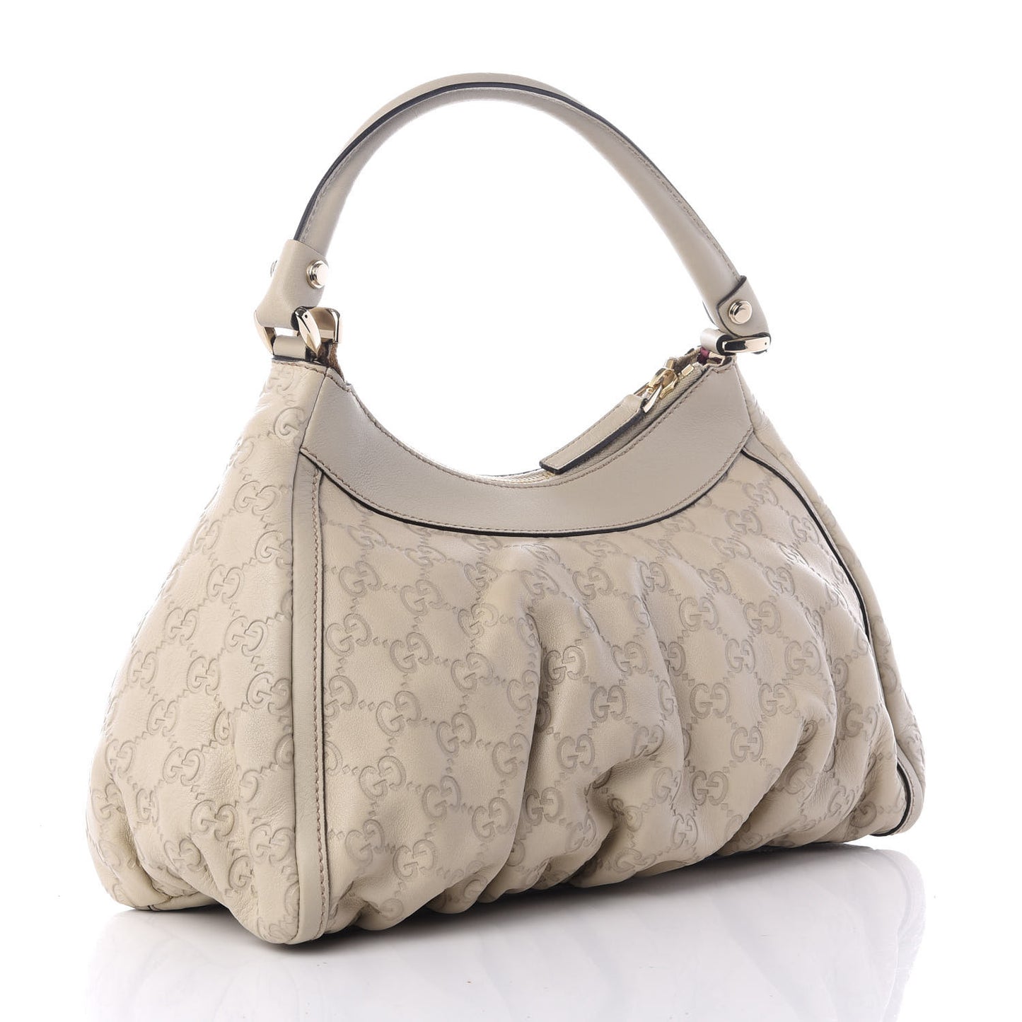 Guccissima Medium D Gold Hobo Off White