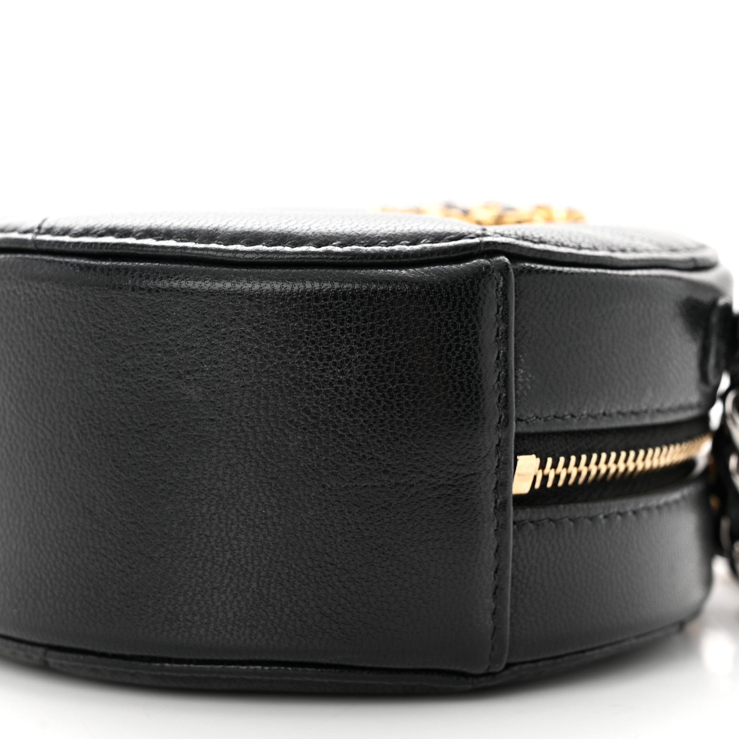 Chanel Lambskin Quilted Chanel 19 Round Clutch With Chain Black 10 of 11