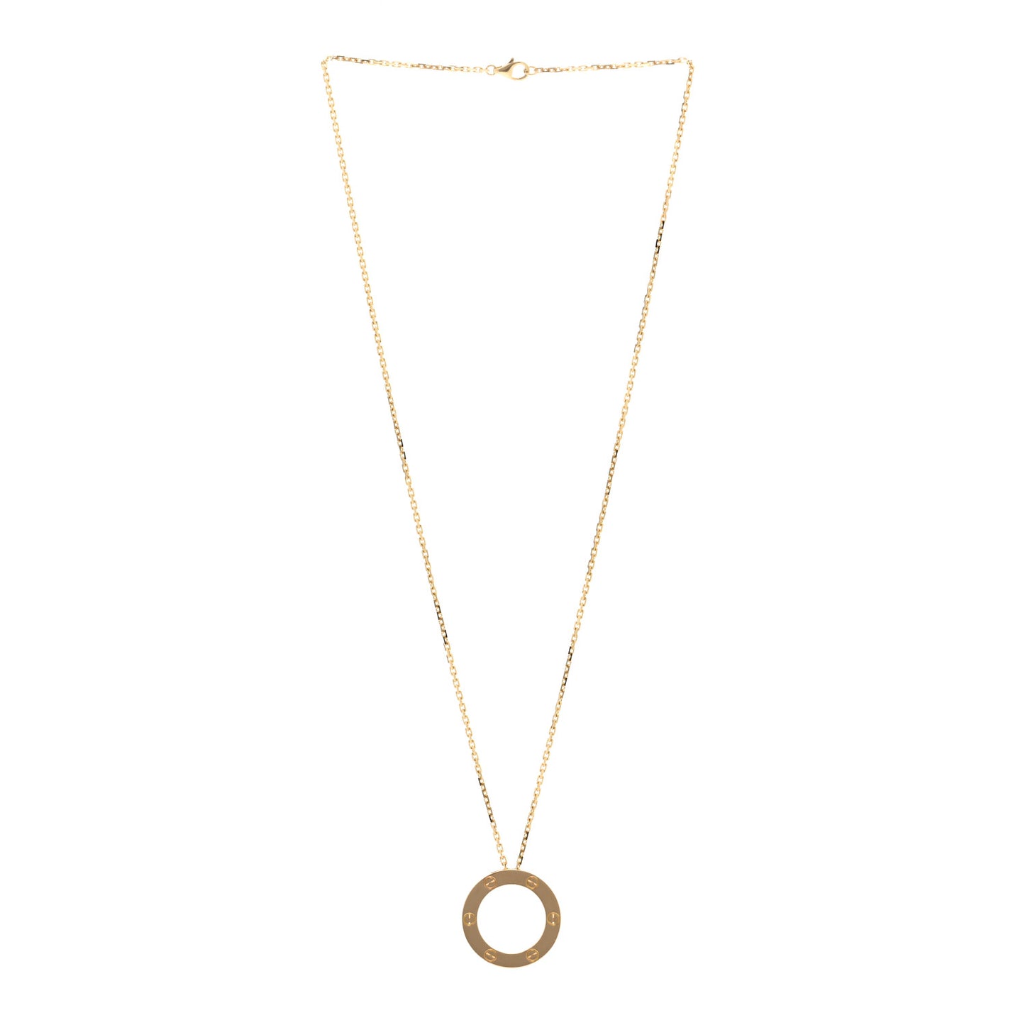 18K Yellow Gold LOVE Pendant Necklace