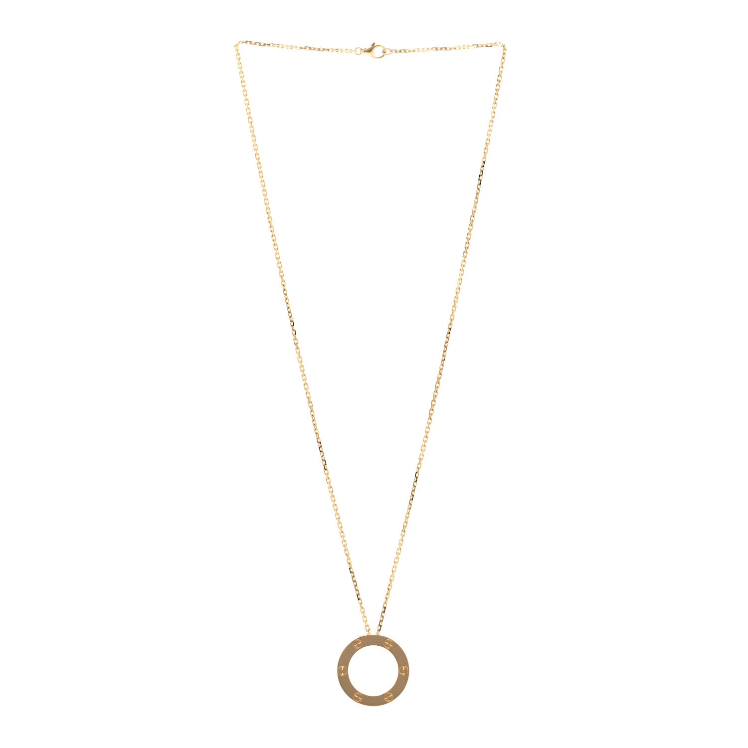 Cartier 18K Yellow Gold LOVE Pendant Necklace 3 of 4