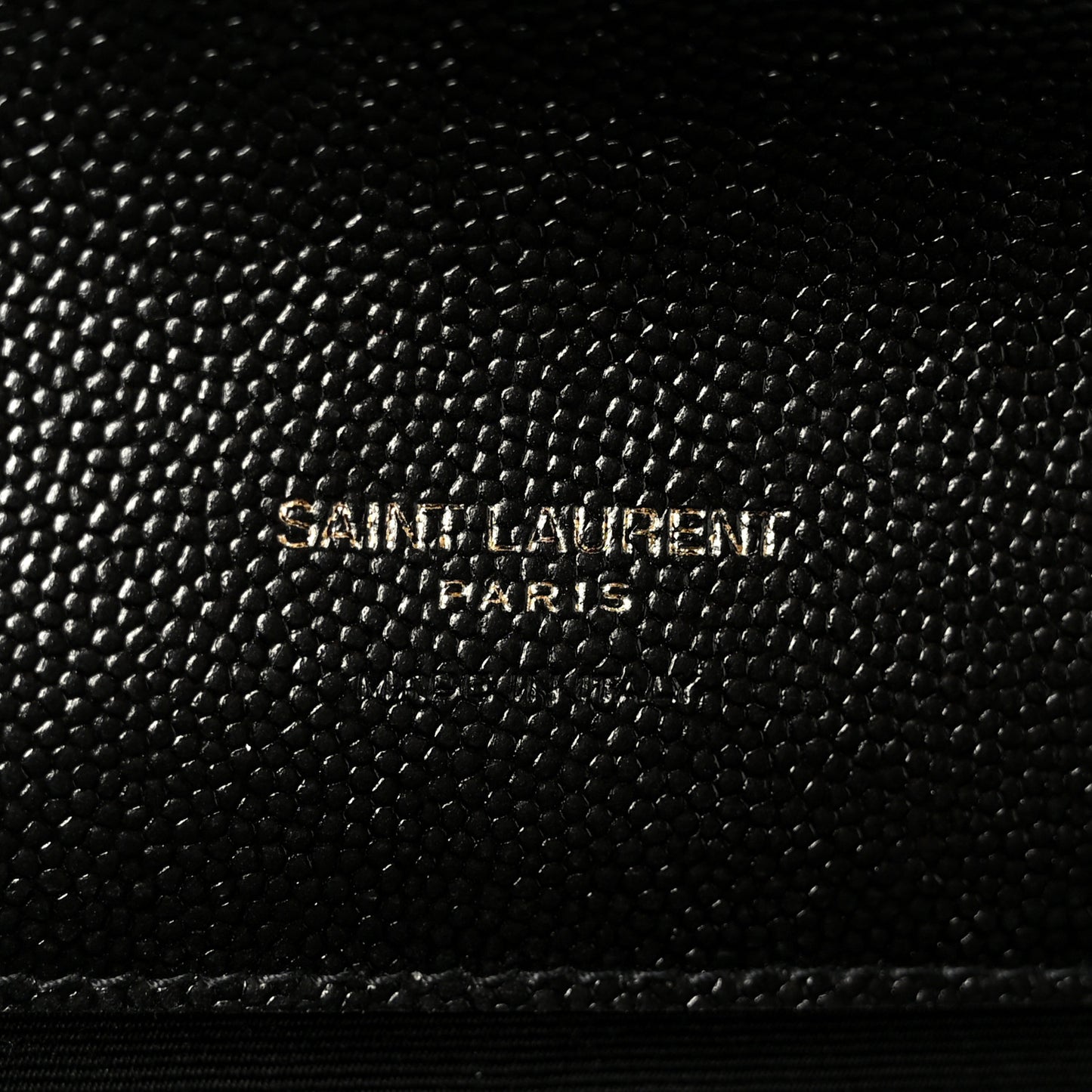 Grain De Poudre Textured Mixed Matelasse Triquilt Monogram Clutch Black