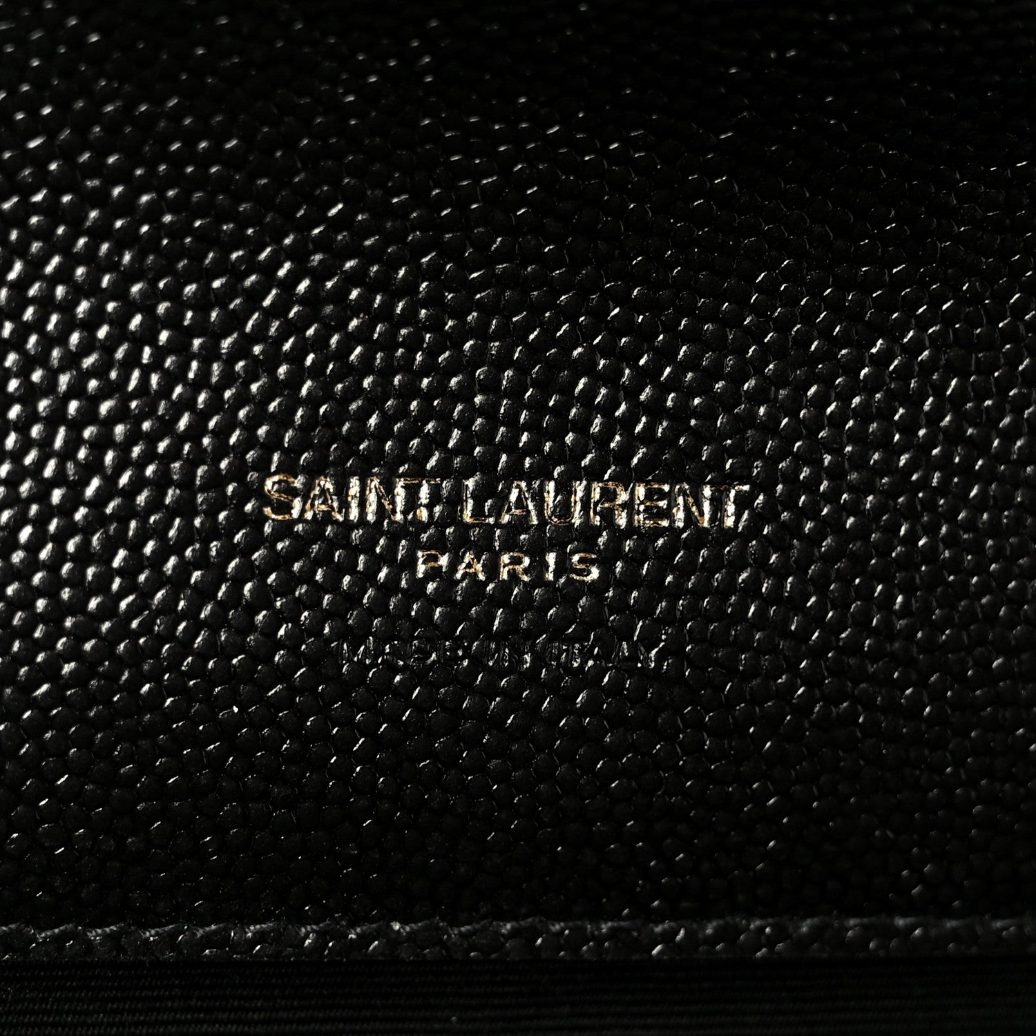 Saint Laurent Grain De Poudre Textured Mixed Matelasse Triquilt Monogram Clutch Black 6 of 9