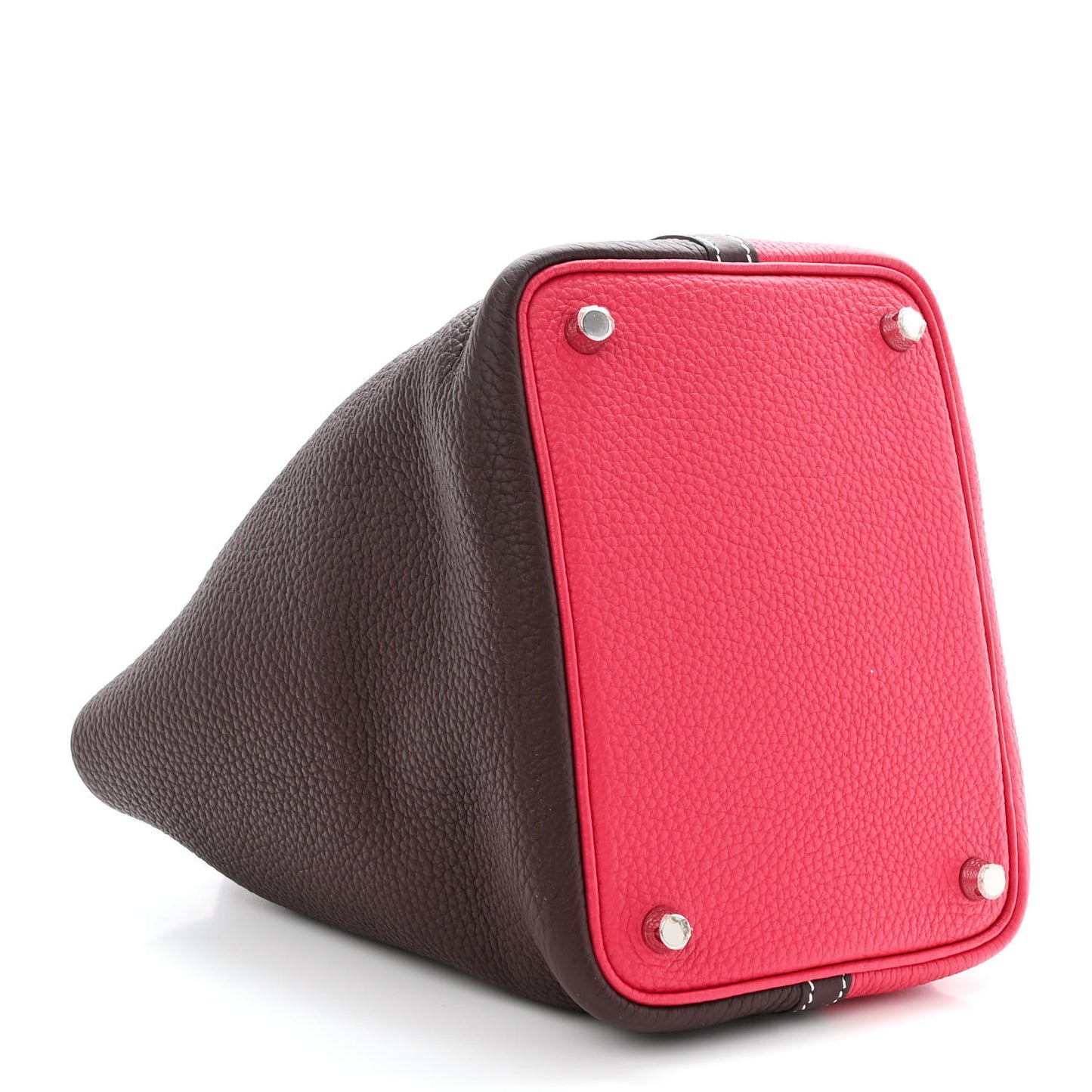Taurillon Clemence Casaque Picotin Lock 18 PM Rouge Sellier Framboise