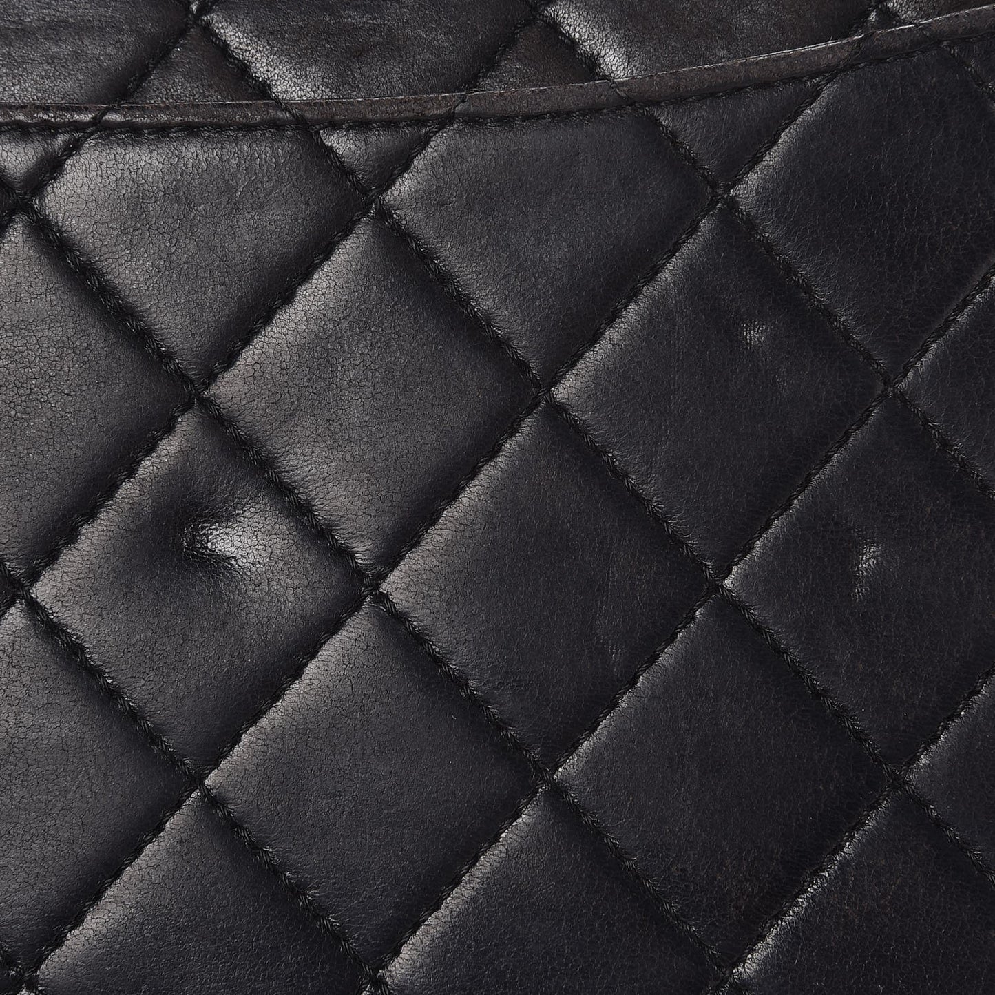 Lambskin Quilted Bekko Jumbo Single Flap Black