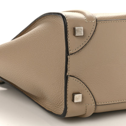 Celine Drummed Calfskin Micro Luggage Dune 7 of 8