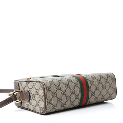 Gucci GG Supreme Monogram Web Small Ophidia Shoulder Bag Brown 4 of 10