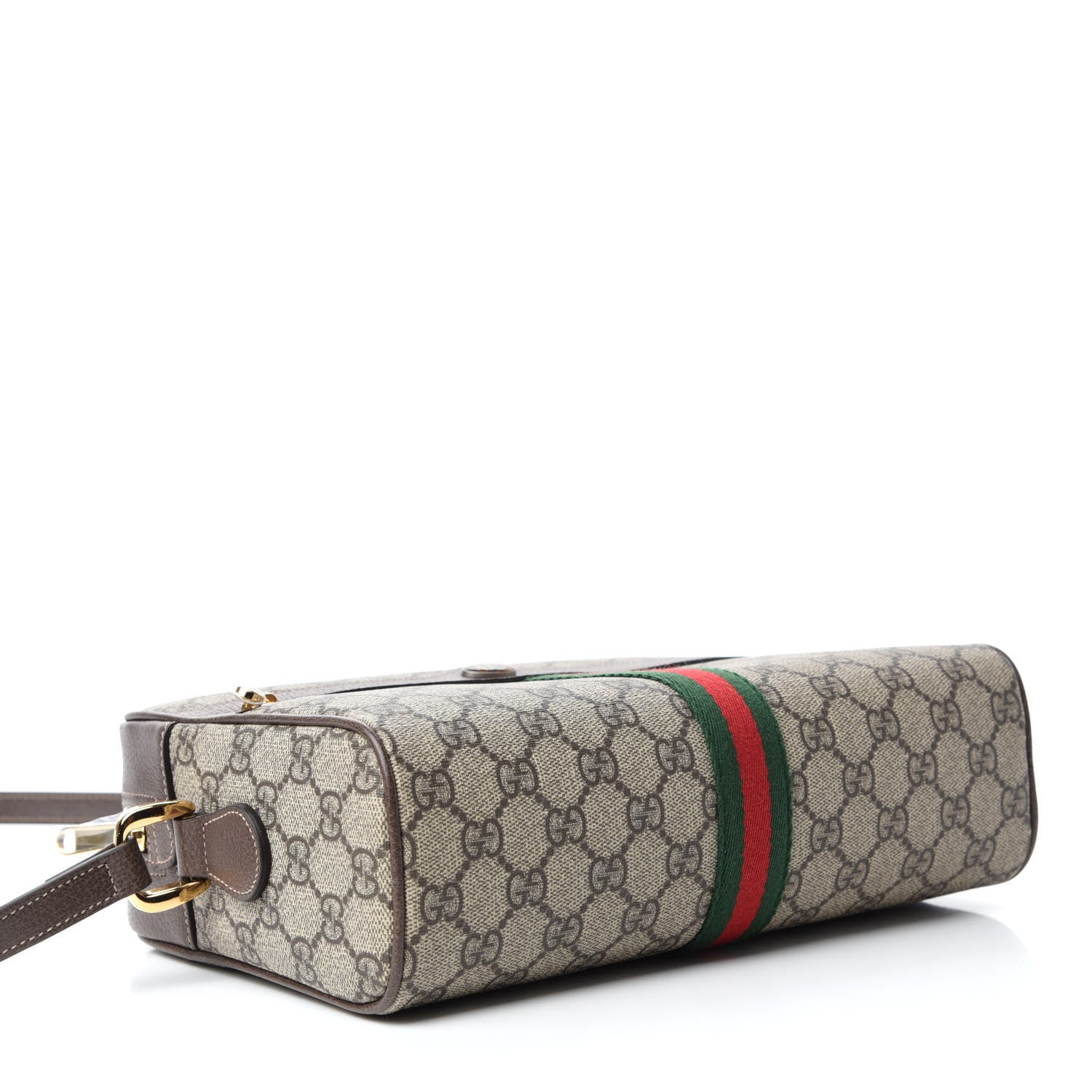 Gucci GG Supreme Monogram Web Small Ophidia Shoulder Bag Brown 4 of 10
