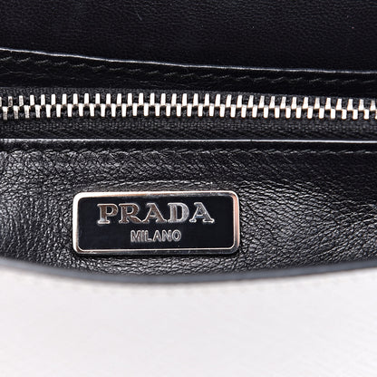 Prada Saffiano Lux Flap Wallet With Strap Talco 6 of 13