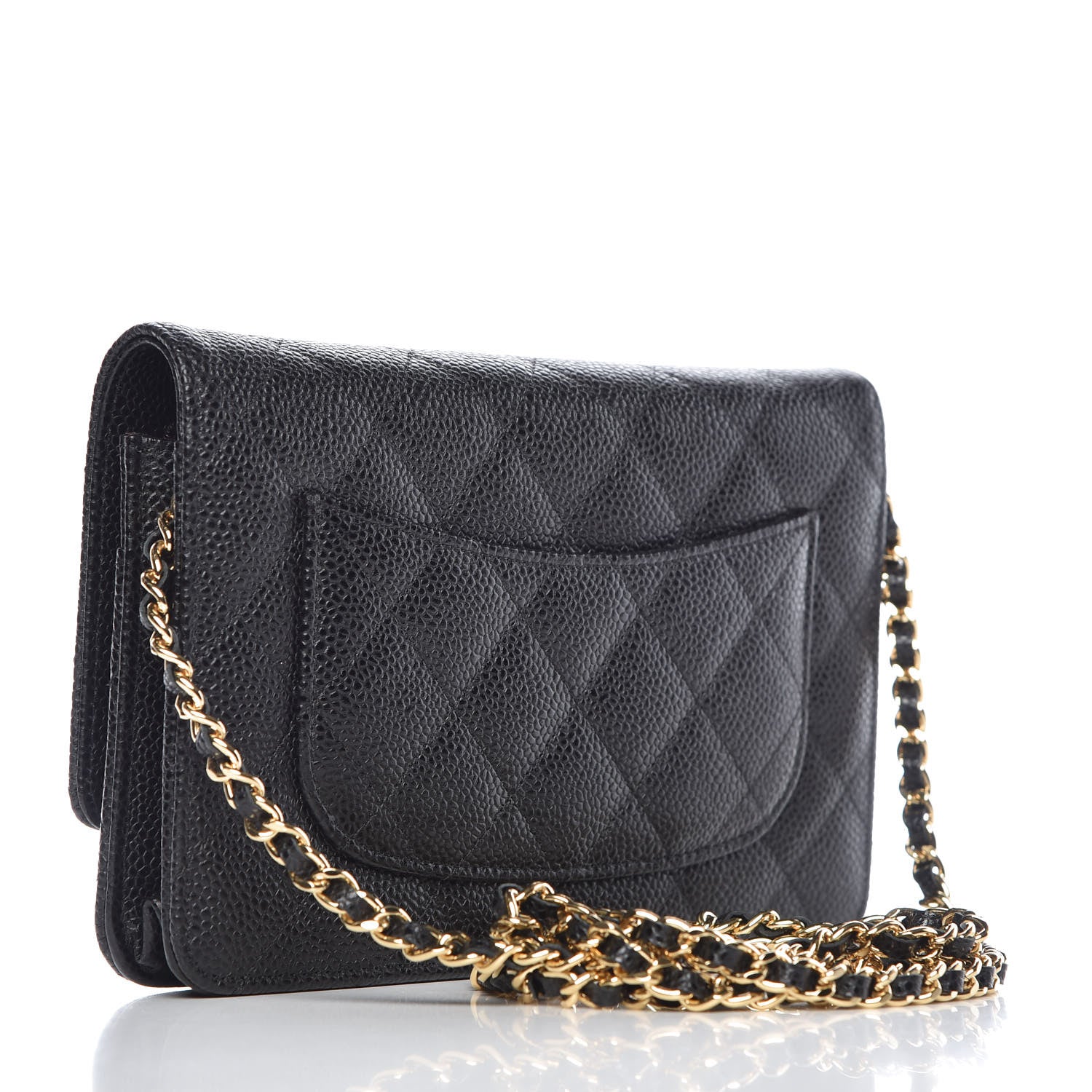 Chanel Caviar Quilted Wallet On Chain WOC Black 3 of 12
