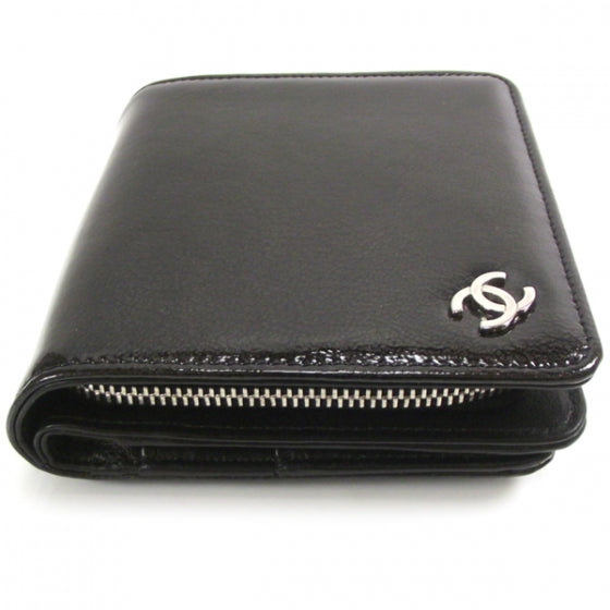 Chanel Patent French Wallet Black 4 of 9