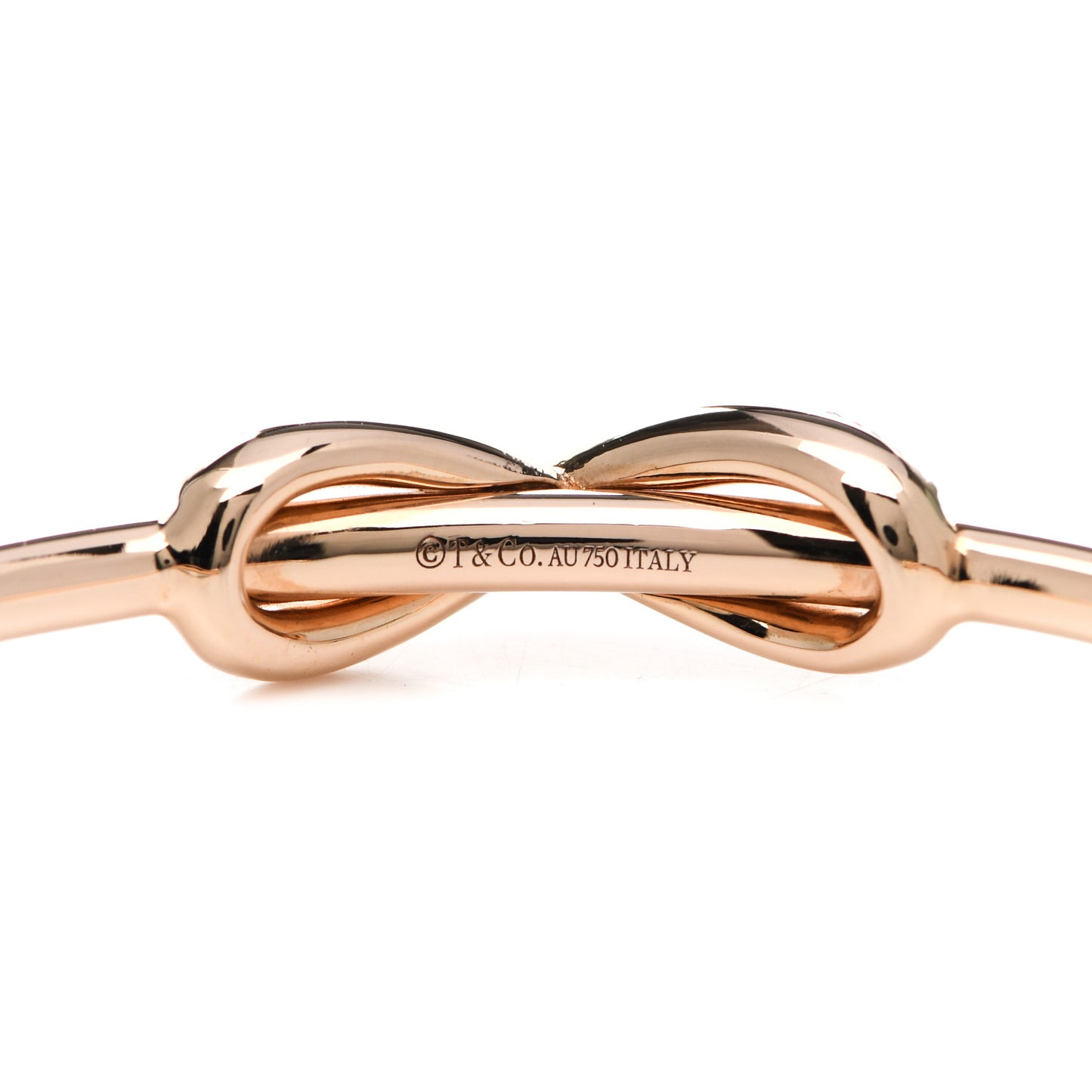 18K Rose Gold Diamond Infinity Cuff Bracelet