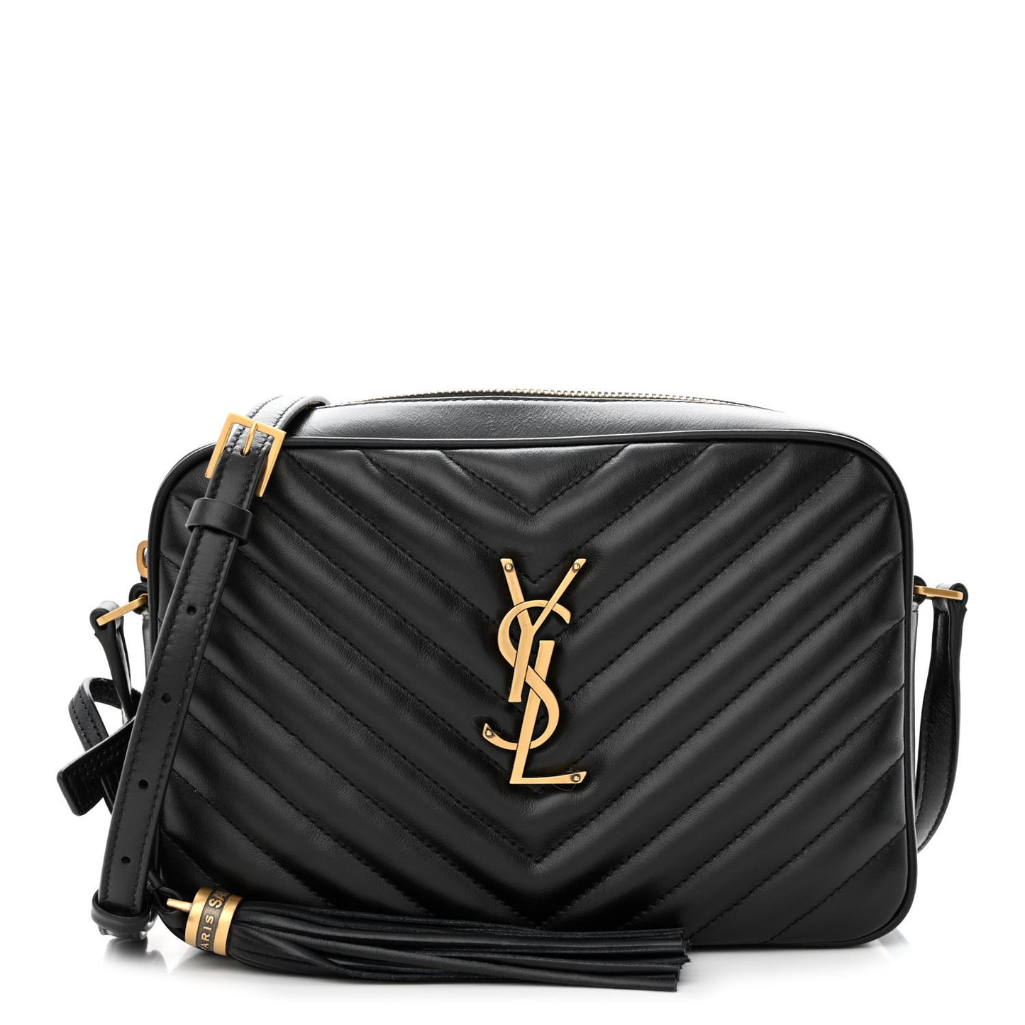 Calfskin Matelasse Monogram Lou Camera Bag Black