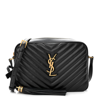Saint Laurent Calfskin Matelasse Monogram Lou Camera Bag Black 1 of 13
