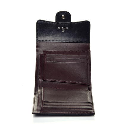 Chanel Lambskin Quilted Compact Flap Wallet Black 5 of 7