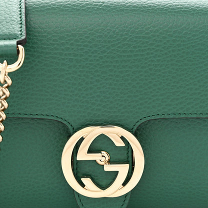 Gucci Dollar Calfskin Interlocking G Crossbody Bag Emerald 8 of 10