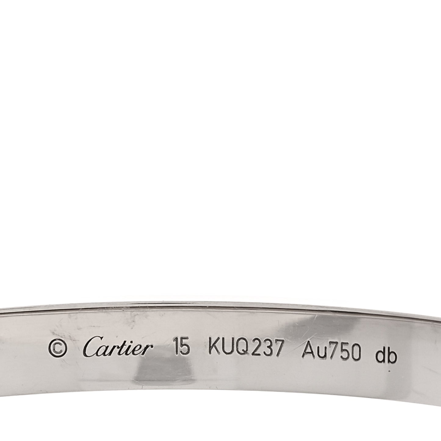 18K White Gold LOVE Bracelet 15