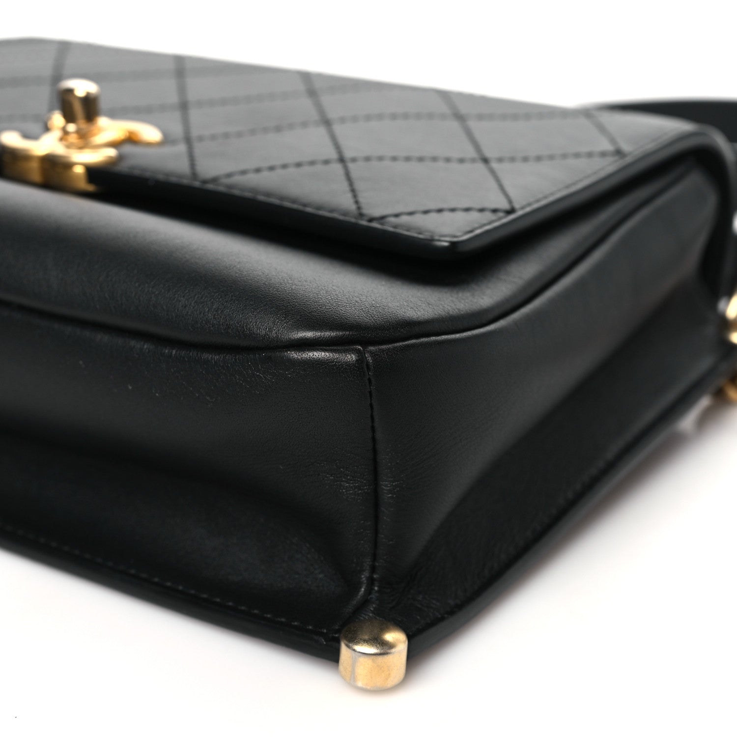 Chanel Calfskin Stitched Flap Black 10 of 10