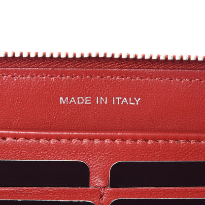 Chanel Lambskin Quilted Large Gusset Zip Around Wallet Red 7 of 9