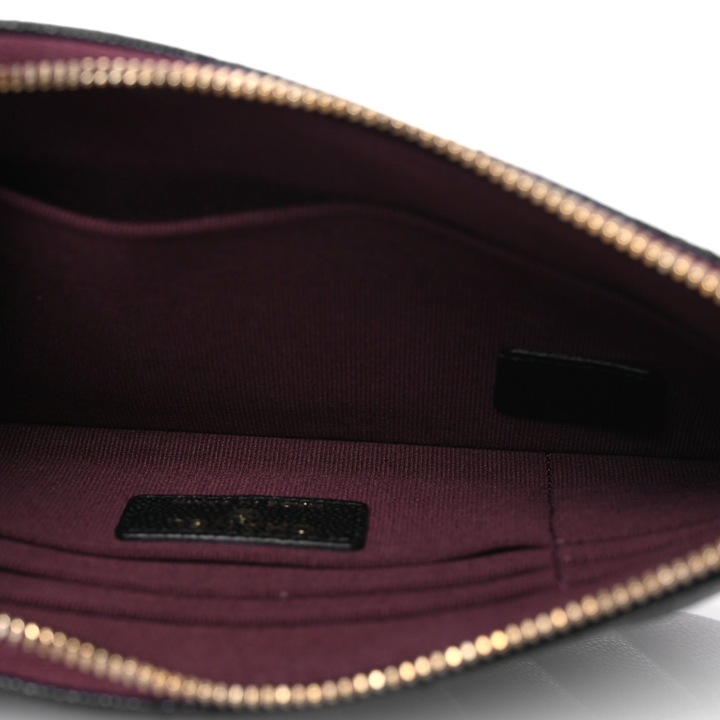 Caviar Quilted Cosmetic Case Black