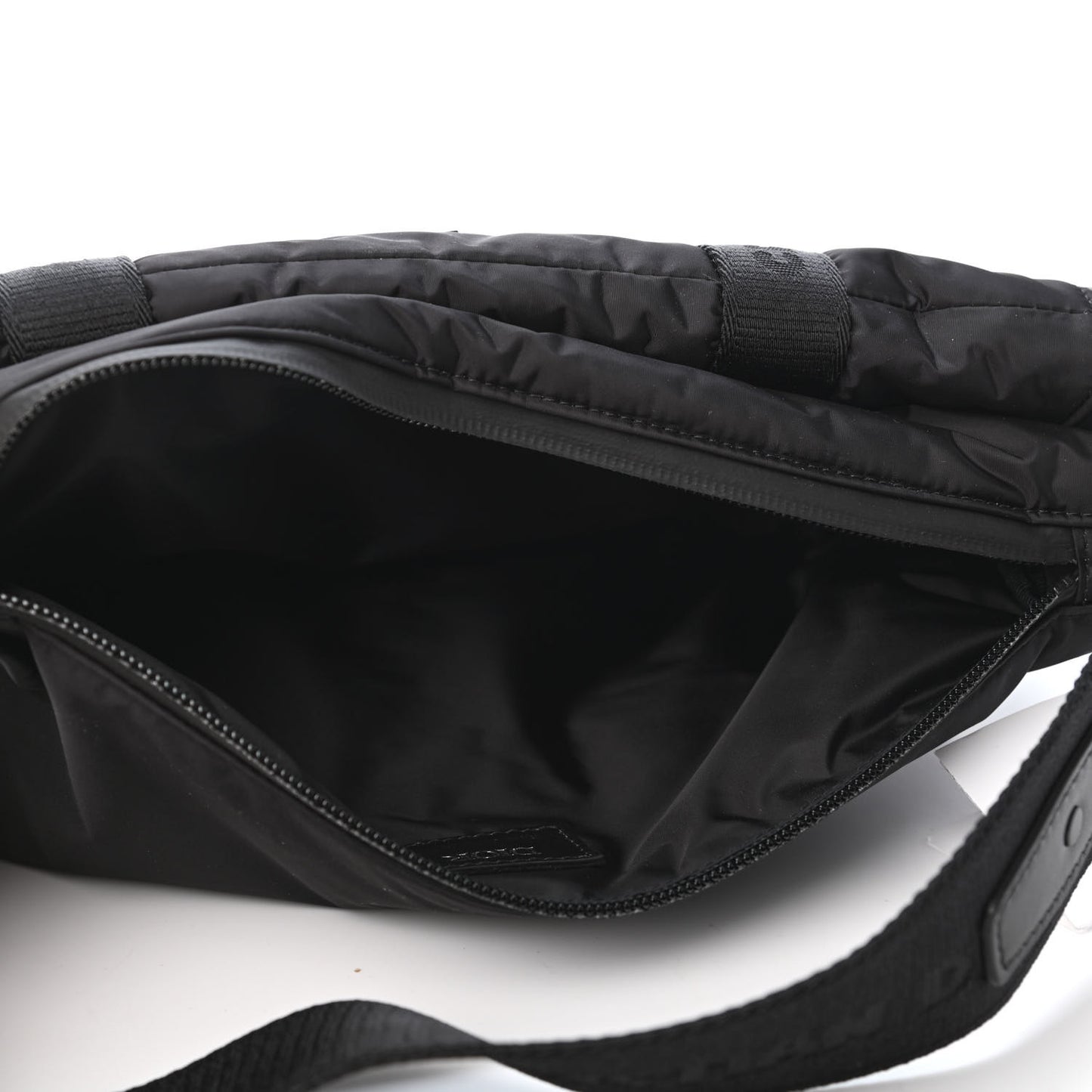 HOMME Nylon Saddle Messenger Bag Black