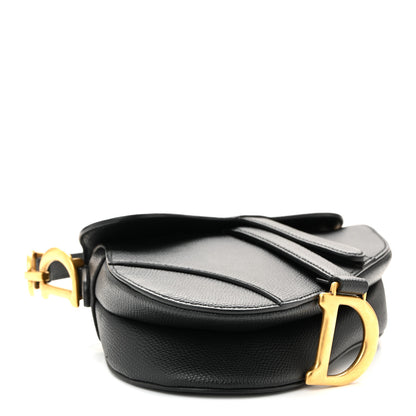 Christian Dior Grained Calfskin Mini Saddle Bag Black 4 of 9