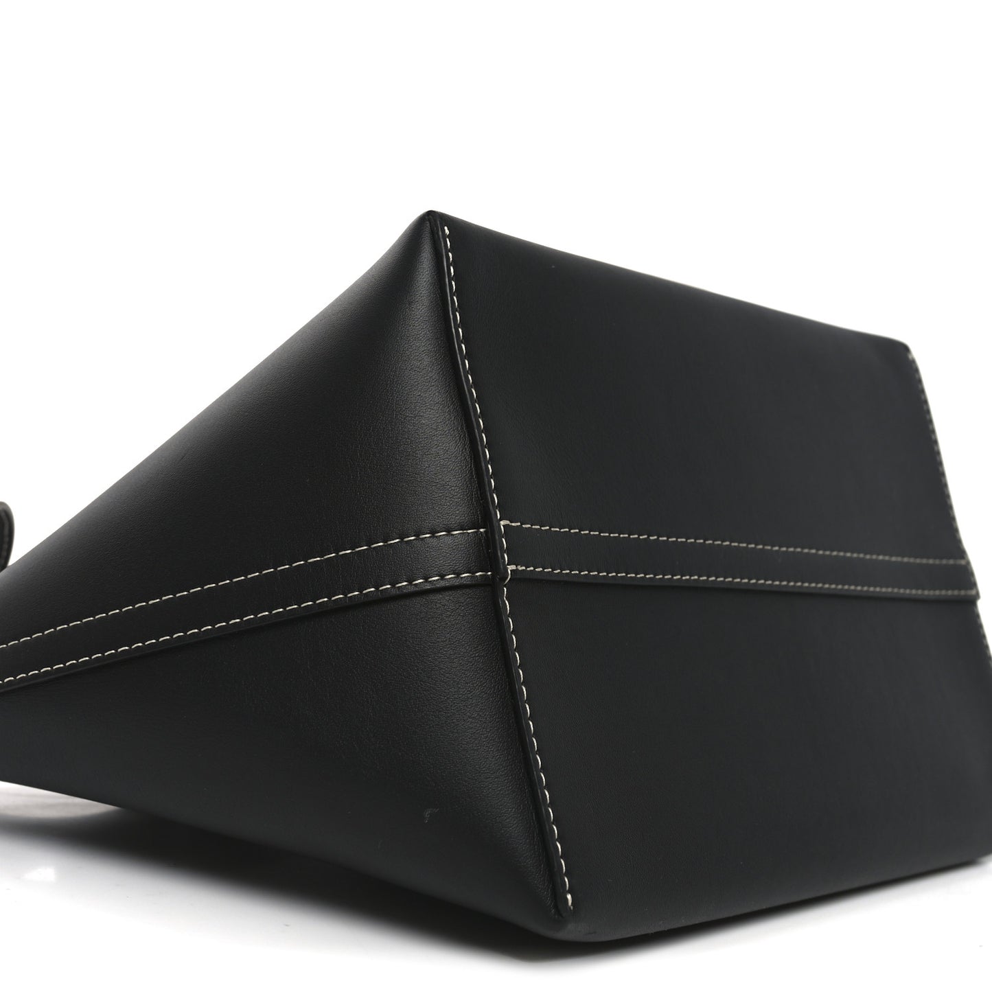 Soft Calfskin Small Pocket Tote Bag Black